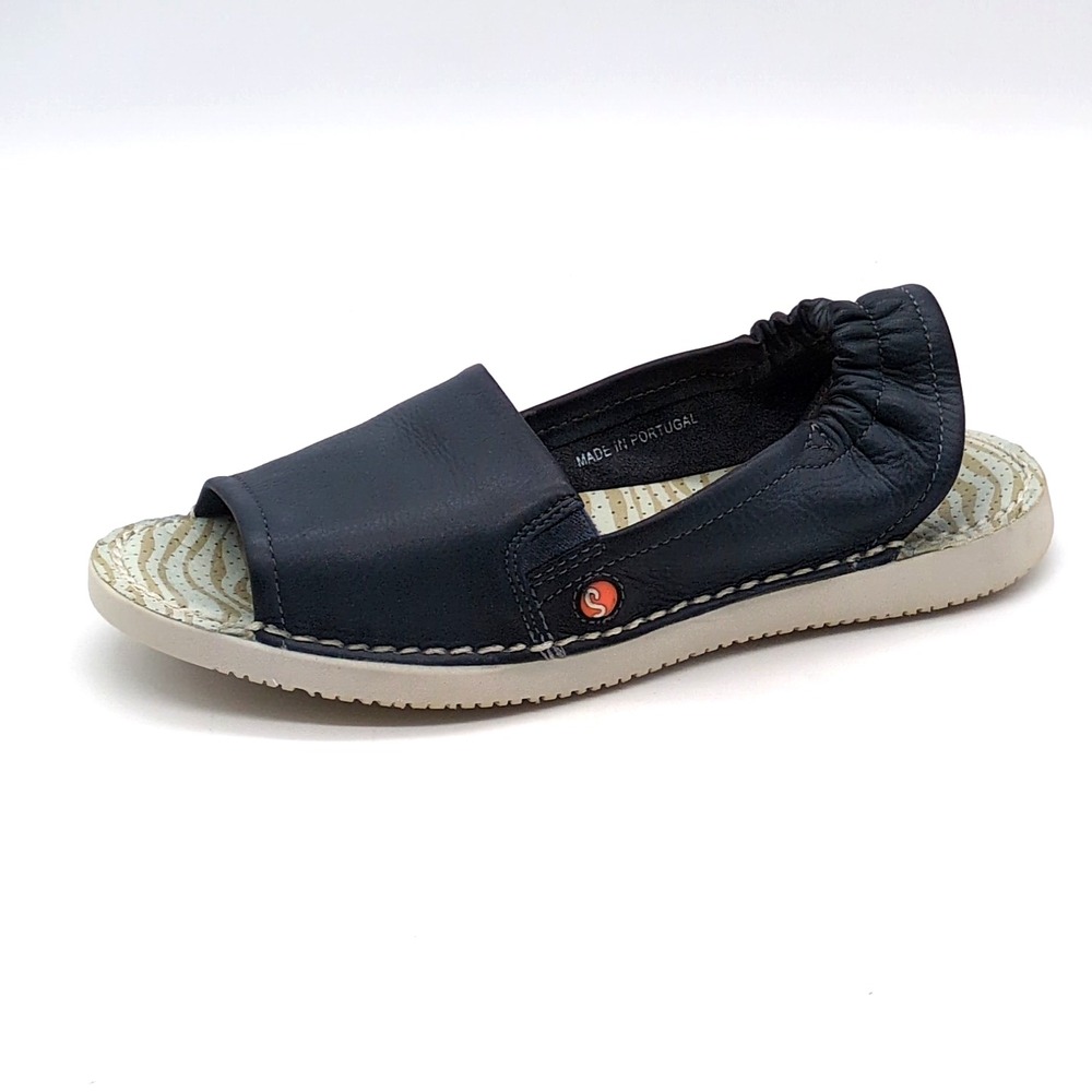 Softino Shoes Womens Blue EUR 36 Leather Slingback Sandal Comfort TEE430SOF NEW